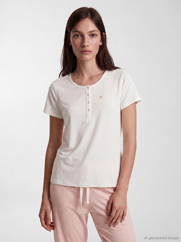 Moudda LC Waikiki - Pyjama maternité pour Femme couleur Rose imprimé - Tunisie 2