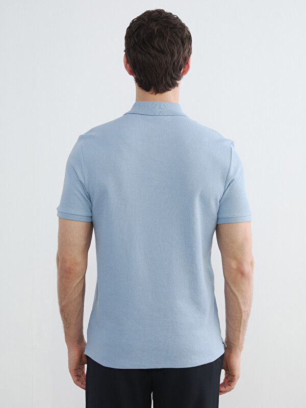 Moudda LC Waikiki - T-shirt manches courtes en jersey pour Homme couleur Bleu - Tunisie 4