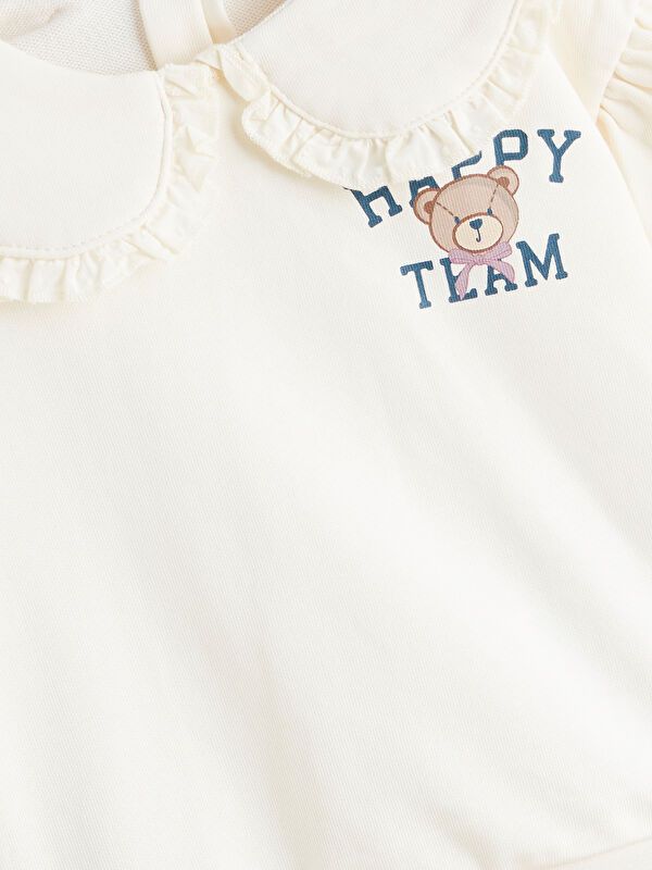 Moudda LC Waikiki - Ensemble en jersey couleur Crème pour filles - Tunisie 3