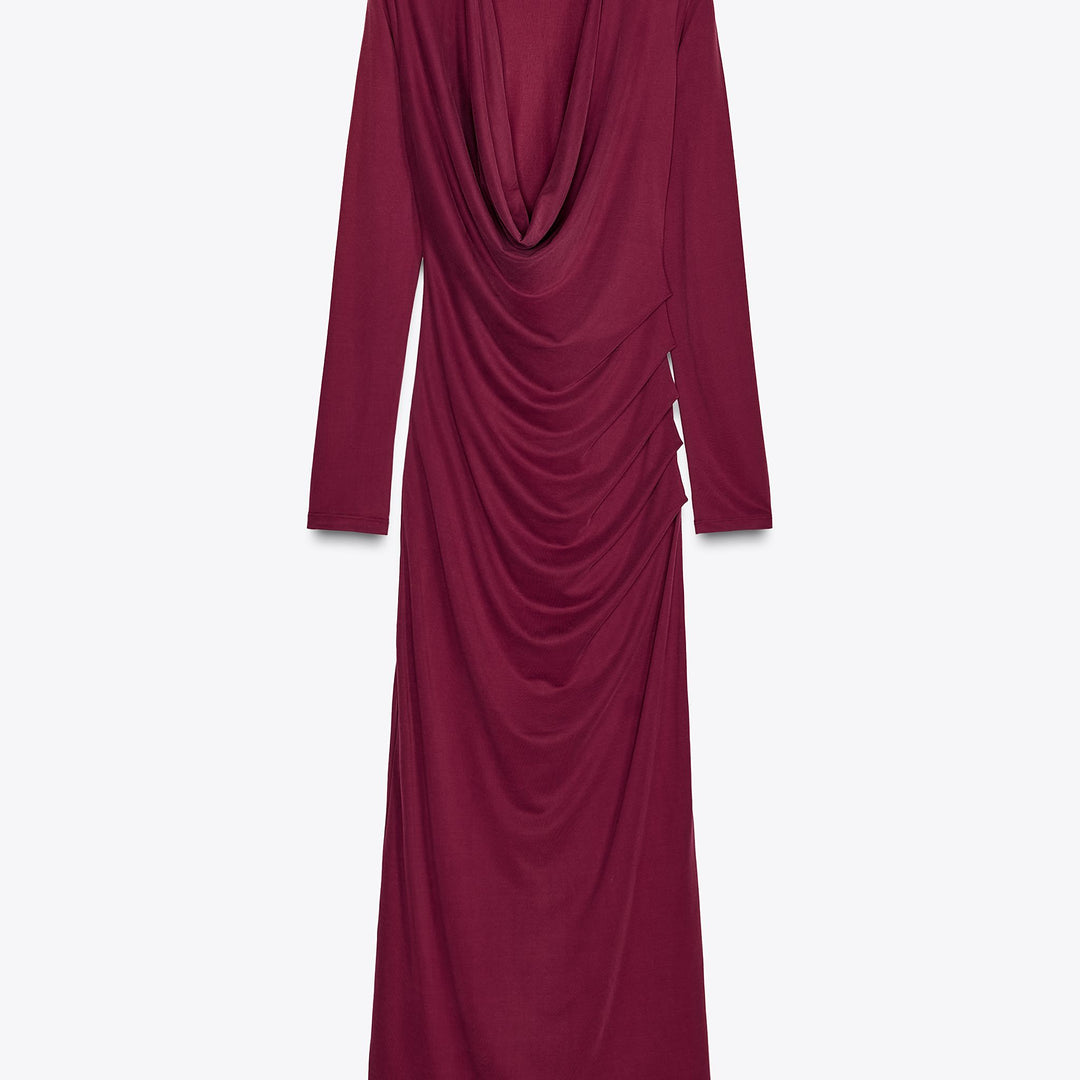 Moudda ZARA - Robe Midi - Col Volcado & Cupro - Tunisie 1