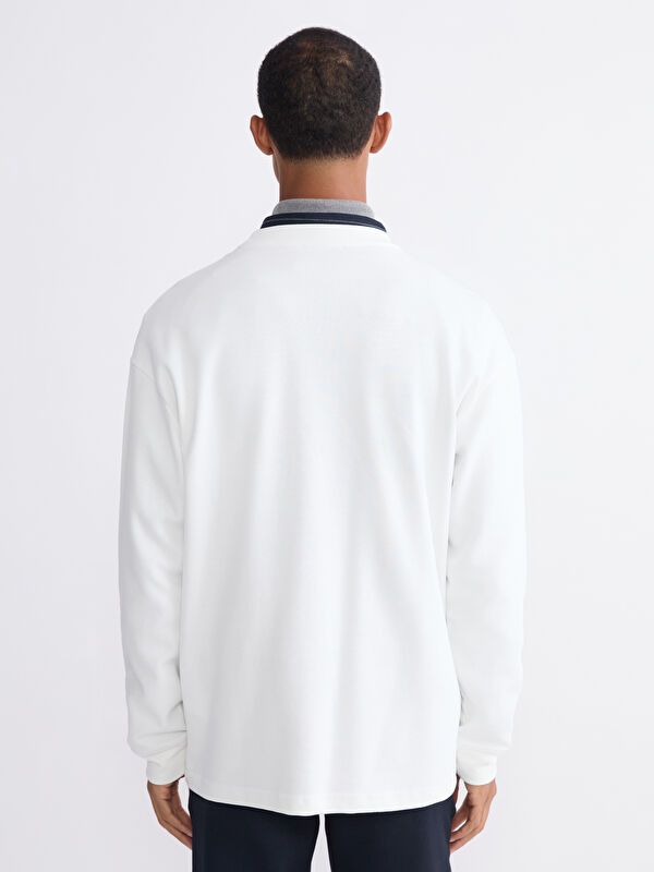 Moudda LC Waikiki - Sweatshirt en jersey couleur Écru pour hommes - Tunisie 4