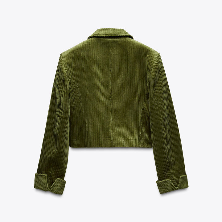 Moudda ZARA - Blazer Court Velours - Col Chemisier - Tunisie 2