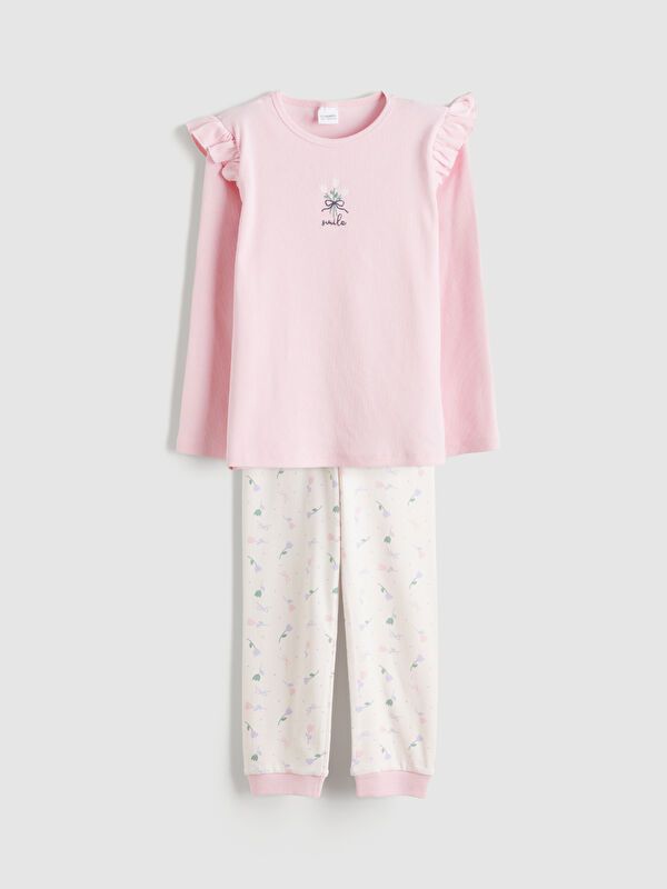 Moudda LC Waikiki - Sous-vêtement jersey pyjama manches longues milieu pour Filles - Tunisie 1