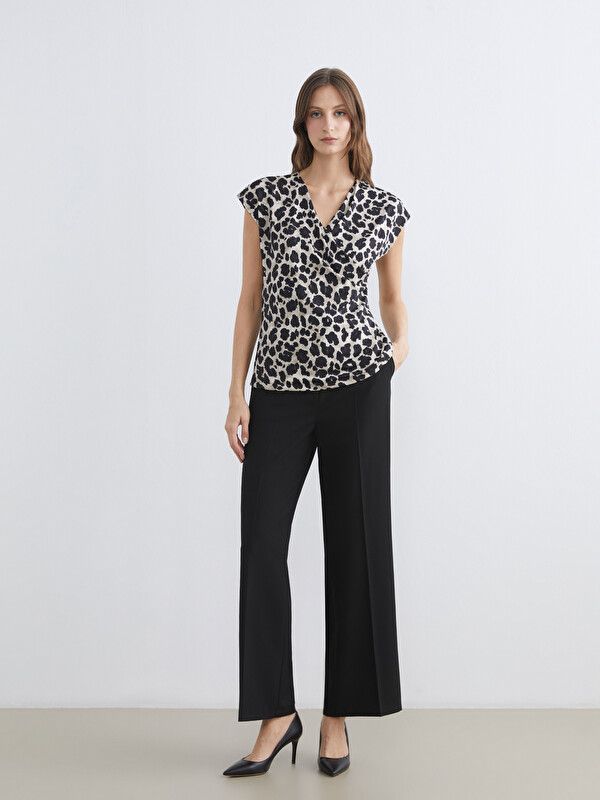 Moudda LC Waikiki - Body manches courtes en jersey pour Femme couleur Noir imprimé - Tunisie 2