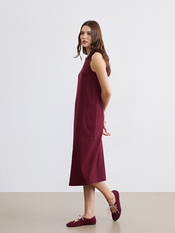 Moudda LC Waikiki - Robe maternité en jersey manches courtes pour Femme couleur  Bordeaux - Tunisie 2