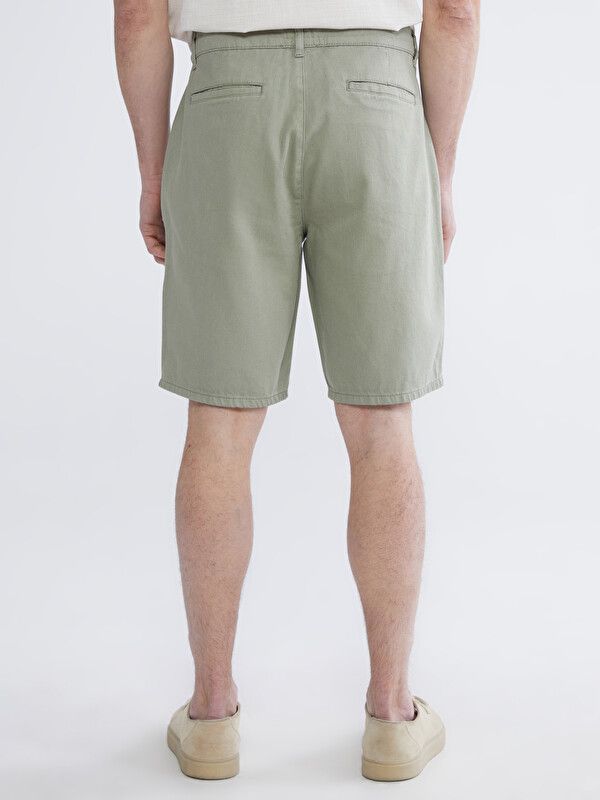 Moudda LC Waikiki - Bermuda en tissu pour Homme couleur Vert kaki clair - Tunisie 4