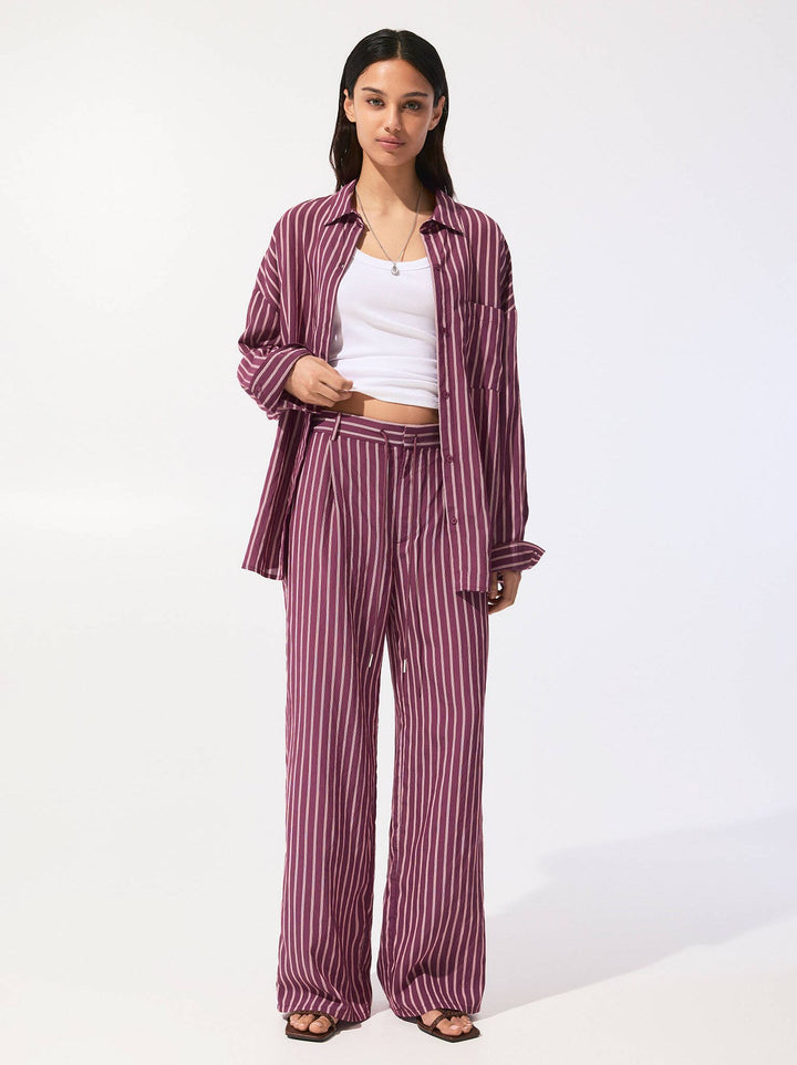 Moudda PULL & BEAR - Pantalon Pyjama - Rayures & Cordon - Tunisie 2