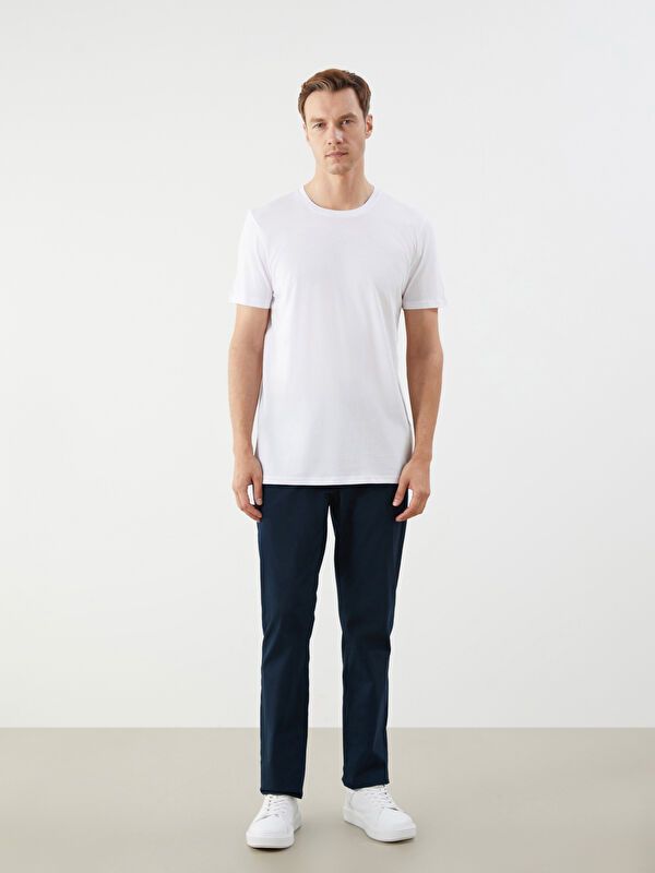 Moudda LC Waikiki - T-shirt jersey col rond manches courtes Homme Buxe blanc - Tunisie 2