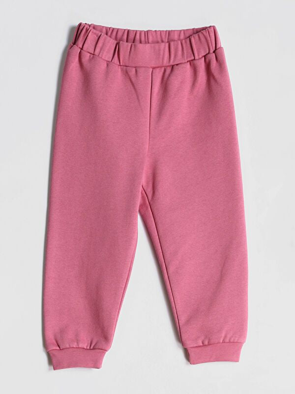 Moudda LC Waikiki - Pantalon jersey basique Fille Rose poudre - Tunisie 1