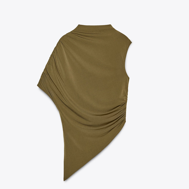 Moudda ZARA - T-Shirt Asymétrique - Drapé Fluide - Tunisie 1