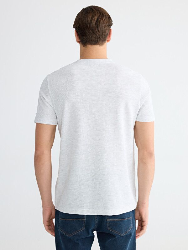 Moudda LC Waikiki - T-shirt manches courtes en jersey pour Homme couleur  Pierre chiné - Tunisie 4