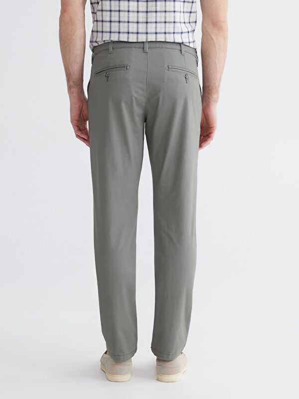 Moudda LC Waikiki - Pantalon chino basique mi-saison en tissu pour Homme couleur Vert kaki clair - Tunisie 4