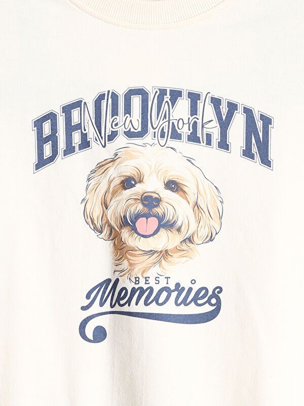 Moudda LC Waikiki - Sweatshirt en jersey Fille Ecru - Tunisie 3