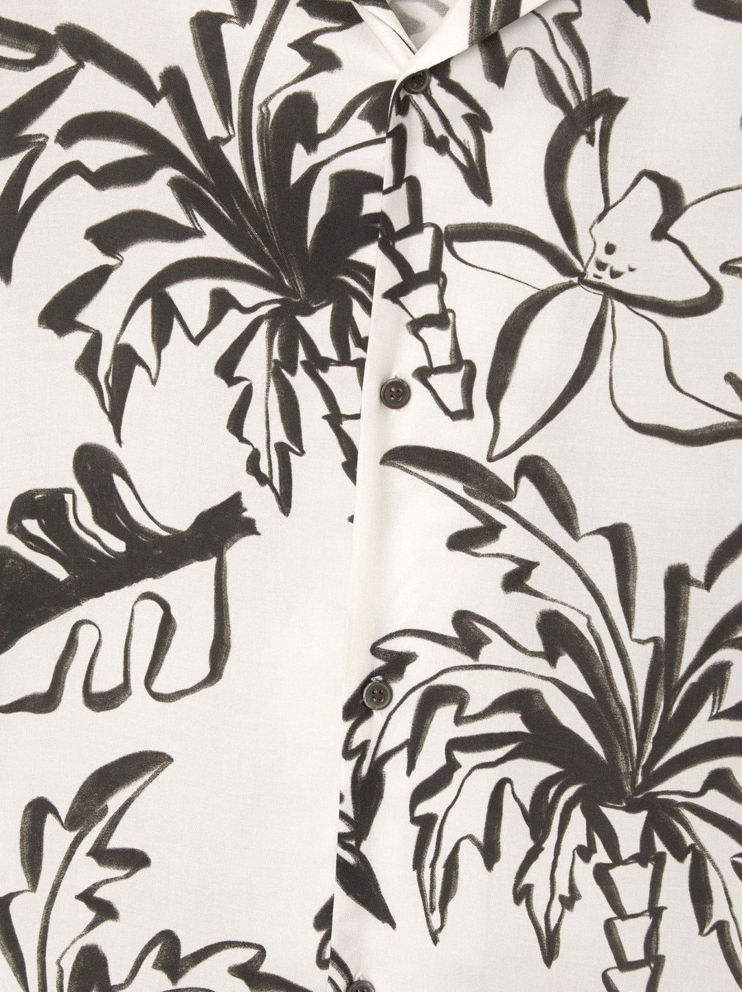 Moudda PULL & BEAR - Chemise Demi-Manches Imprimé Jungla Végétal Écru - Tunisie 1