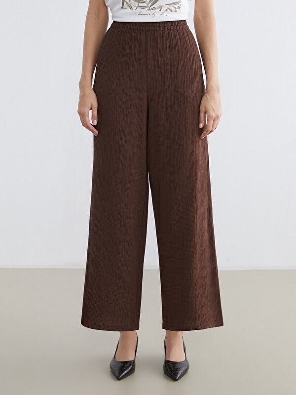 Moudda LC Waikiki - Pantalon fin en tissu pour Femme couleur Marron - Tunisie 2