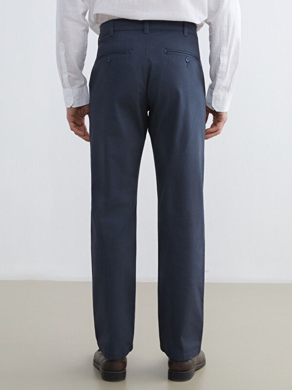 Moudda LC Waikiki - Pantalon chino basique mi-saison en tissu pour Homme couleur Indigo - Tunisie 4