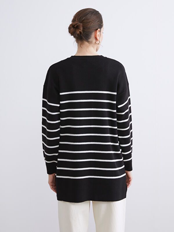 Moudda LC Waikiki - Tunique en tricot couleur Écru rayé pour femmes - Tunisie 4