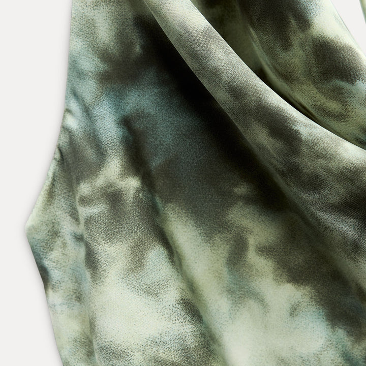 Moudda ZARA - Robe en satin imprimée tie & dye, décolleté plongeant - Tunisie 4