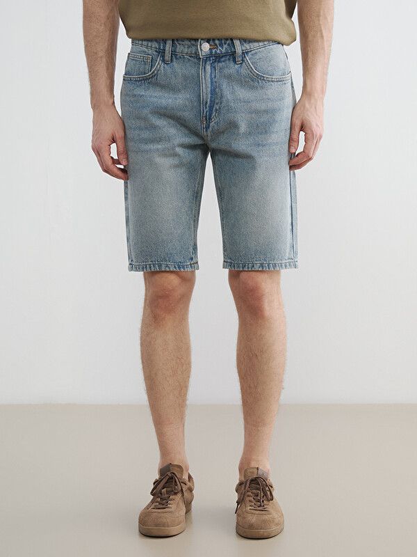 Moudda LC Waikiki - Bermuda en denim pour Homme couleur Rodeo Bleu indigo moyen - Tunisie 2