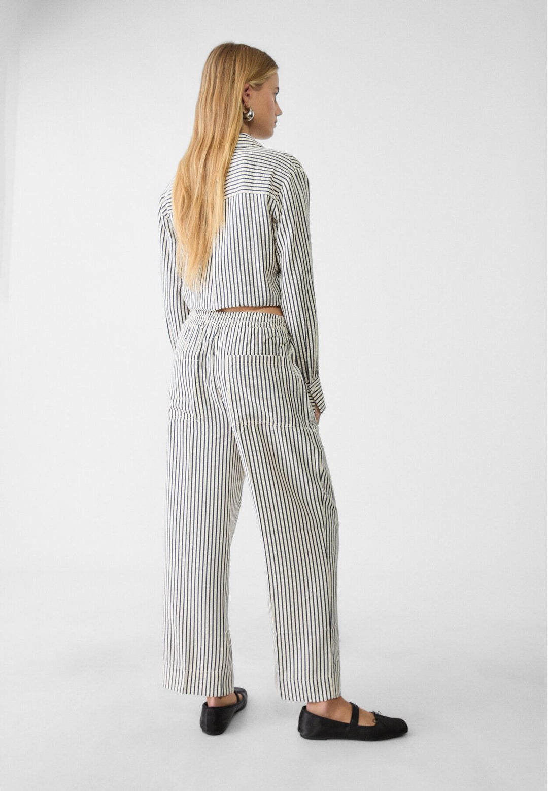 Moudda STRADIVARIUS - Pantalon Carrot en Seersucker - Tunisie 5