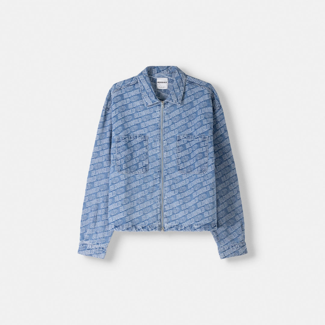 Moudda BERSHKA - Veste en Jean Imprimée - Tunisie 1