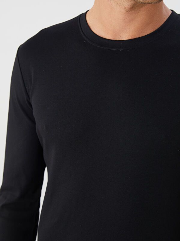 Moudda LC Waikiki - Sweatshirt jersey basique Homme Noir - Tunisie 3