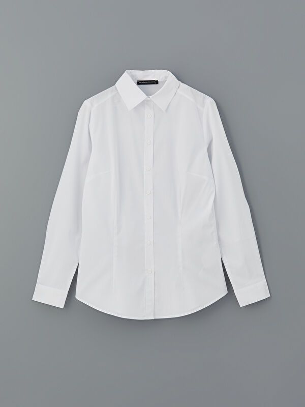 Moudda LC Waikiki - Chemise tissée manches longues Femme Blanc optique - Tunisie 1