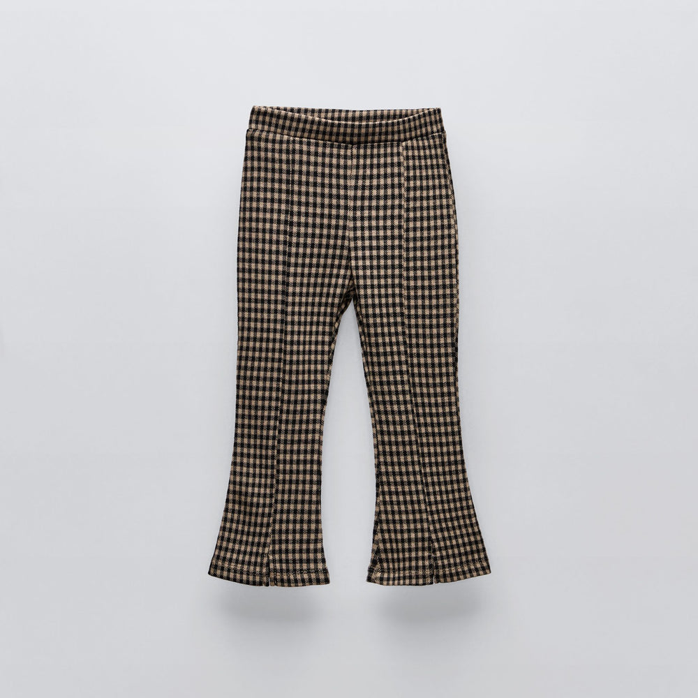 Moudda ZARA - Beige toasté – pantalon évasé jacquard - Tunisie 2