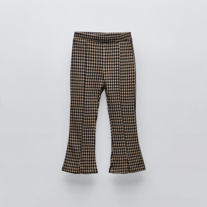 Moudda ZARA - Beige toasté – pantalon évasé jacquard - Tunisie 2