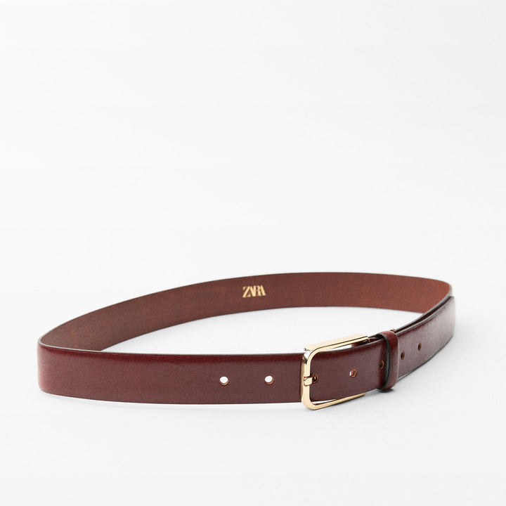 Moudda ZARA - Ceinture en cuir 3 cm boucle carrée - Tunisie 3