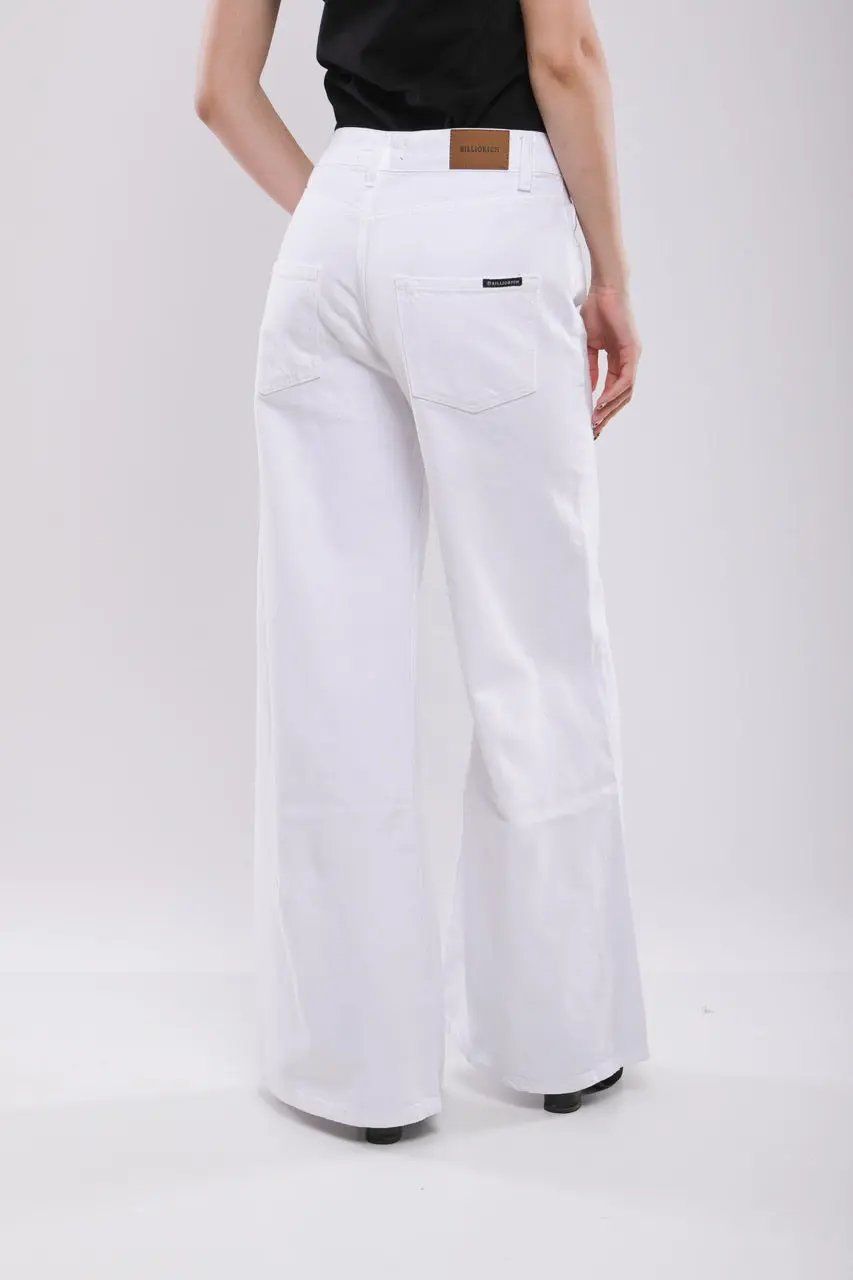 Moudda Billiorich - Pantalon Large Femme en Jean Blanc - Tunisie 3