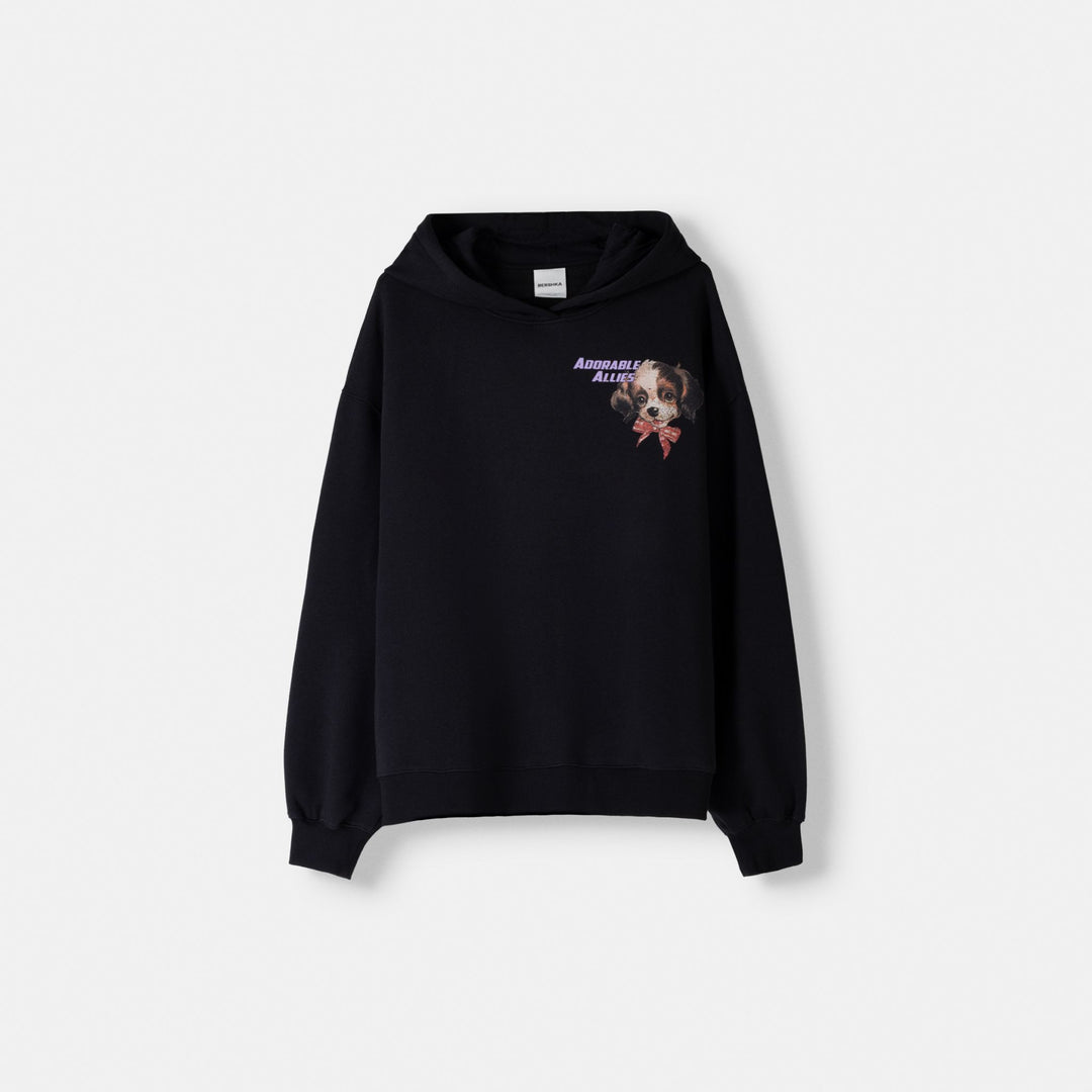 Moudda BERSHKA - Sweat à Capuche Imprimé Cute - Tunisie 1