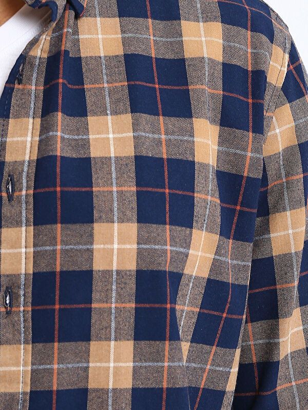 Moudda LC Waikiki - Chemise à carreaux manches longues en tissu pour Homme - Tunisie 3