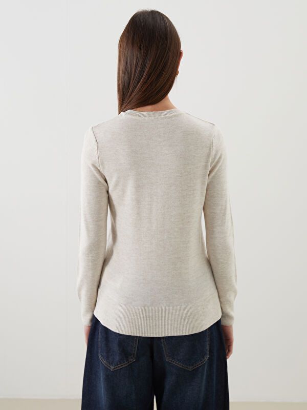 Moudda LC Waikiki - Pull tricot maternité Femme Mélange beige - Tunisie 4