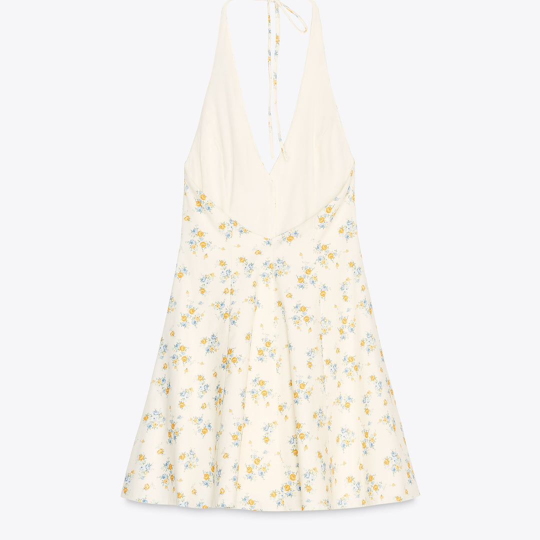 Moudda ZARA - Robe Courte Popeline Élastique Halter - Volume & Boutons - Tunisie 2