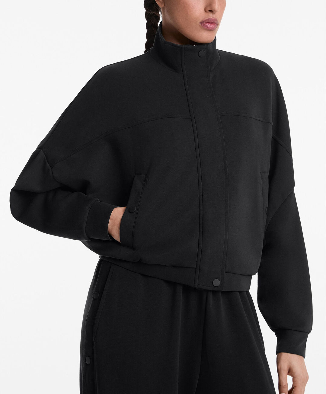 Moudda Oysho - Veste Manches Longues Zip Through - Snaps Basic Modal Premium - Tunisie 4