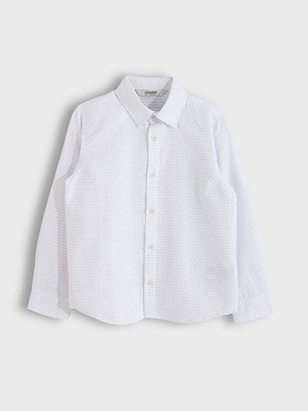 Moudda LC Waikiki - Chemise tissée manches longues Garçon Ecru - Tunisie 1