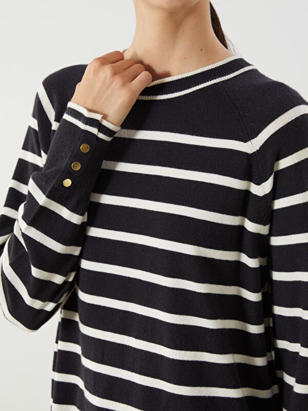 Moudda LC Waikiki - Tunique en tricot Femme Rayures noires - Tunisie 3