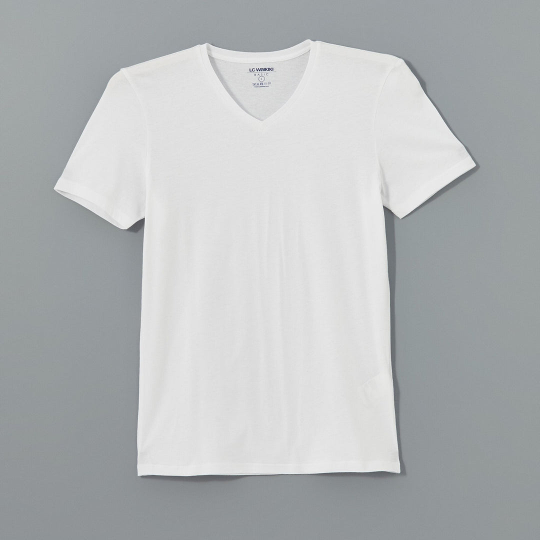 Moudda LC Waikiki - T-shirt col V manches courtes en jersey - Tunisie 1