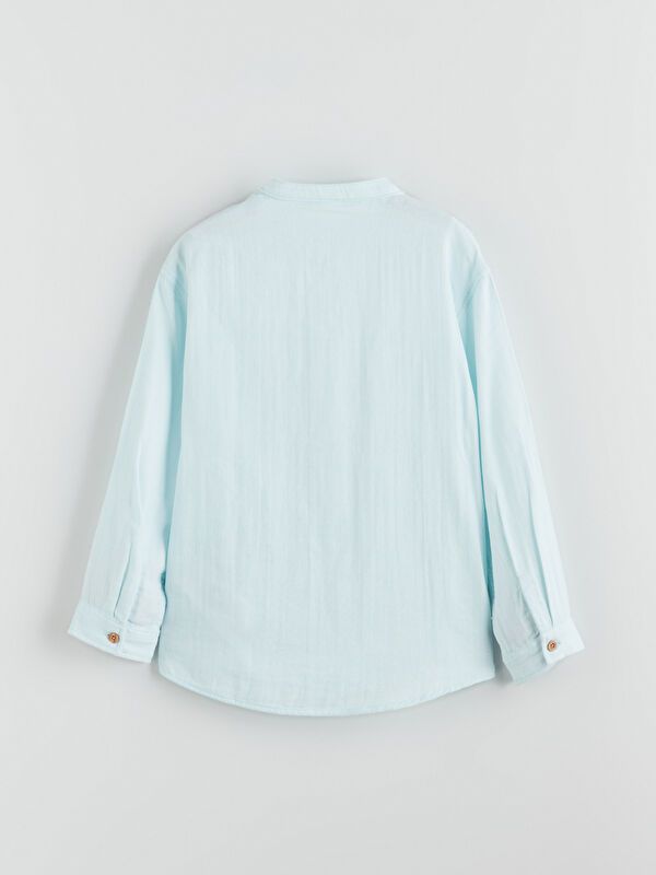 Moudda LC Waikiki - Chemise tissée manches longues Garçon Bleu clair - Tunisie 3