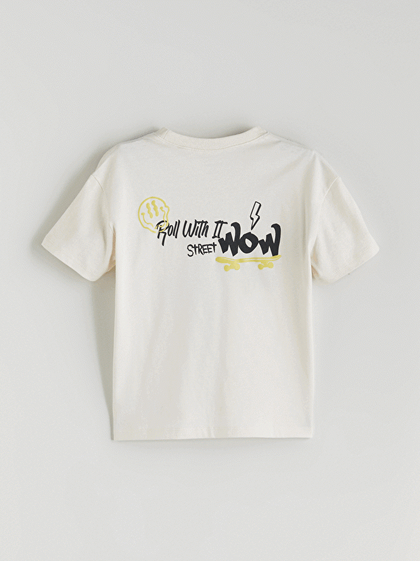 Moudda LC Waikiki - T-shirt en jersey manches courtes Garçon Beige clair - Tunisie 3