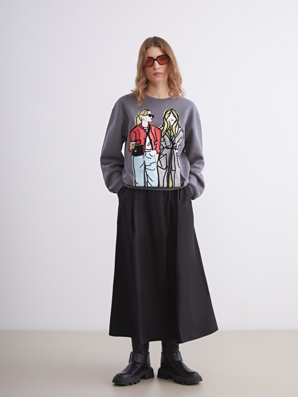 Moudda LC Waikiki - Sweatshirt en jersey Femme Anthracite - Tunisie 2