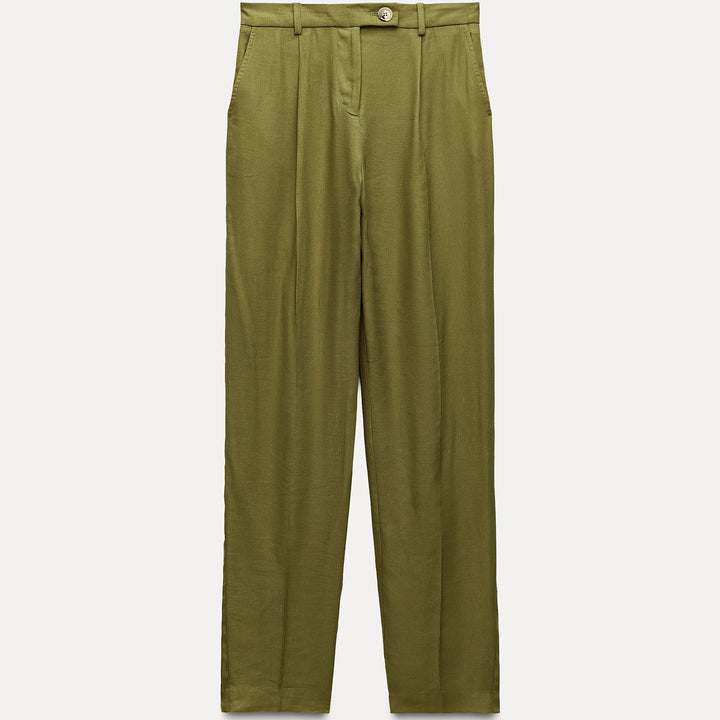 Moudda ZARA - Set pantalon en lin pinces passantes bouton - Tunisie 2