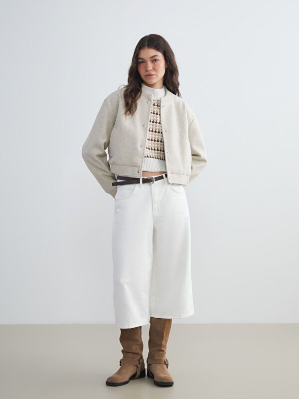 Moudda LC Waikiki - Manteau effet laine Femme Beige clair - Tunisie 2