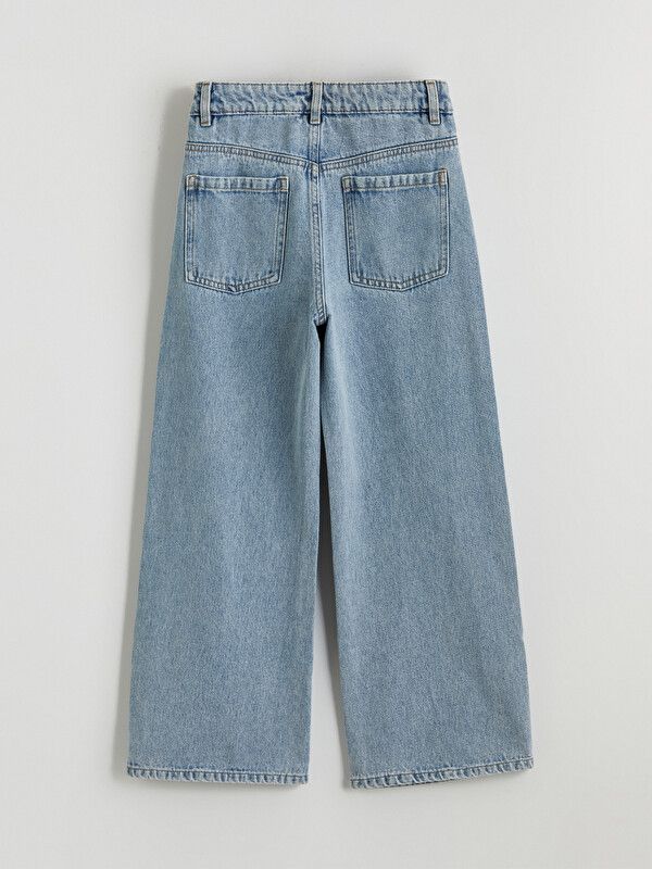 Moudda LC Waikiki - Pantalon en jean pour Fille couleur Bleu clair délavé à l'acide - Tunisie 4