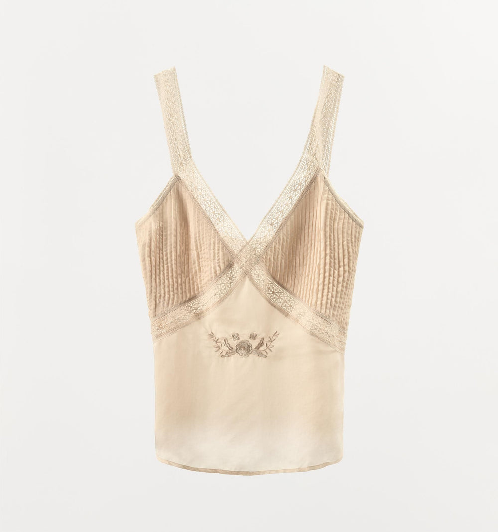 Moudda ZARA - Top de Pyjama à Bretelles et Dentelle - Tunisie 2