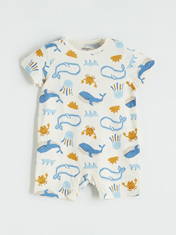 Moudda LC Waikiki - Combinaison bébé manches courtes en jersey pour Garçon couleur Bleu imprimé - Tunisie 2