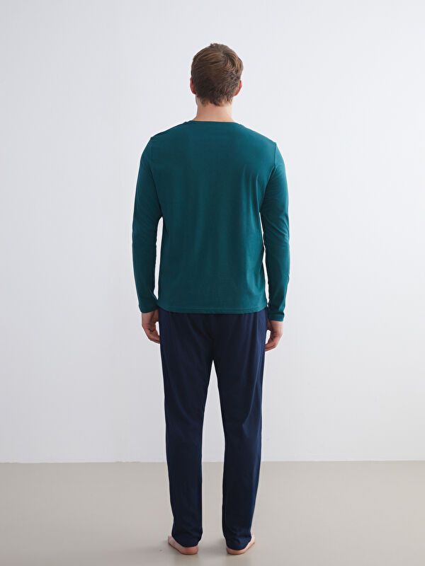 Moudda LC Waikiki - Ensemble pyjama en jersey à manches longues et bas longs pour Hommes - Tunisie 4