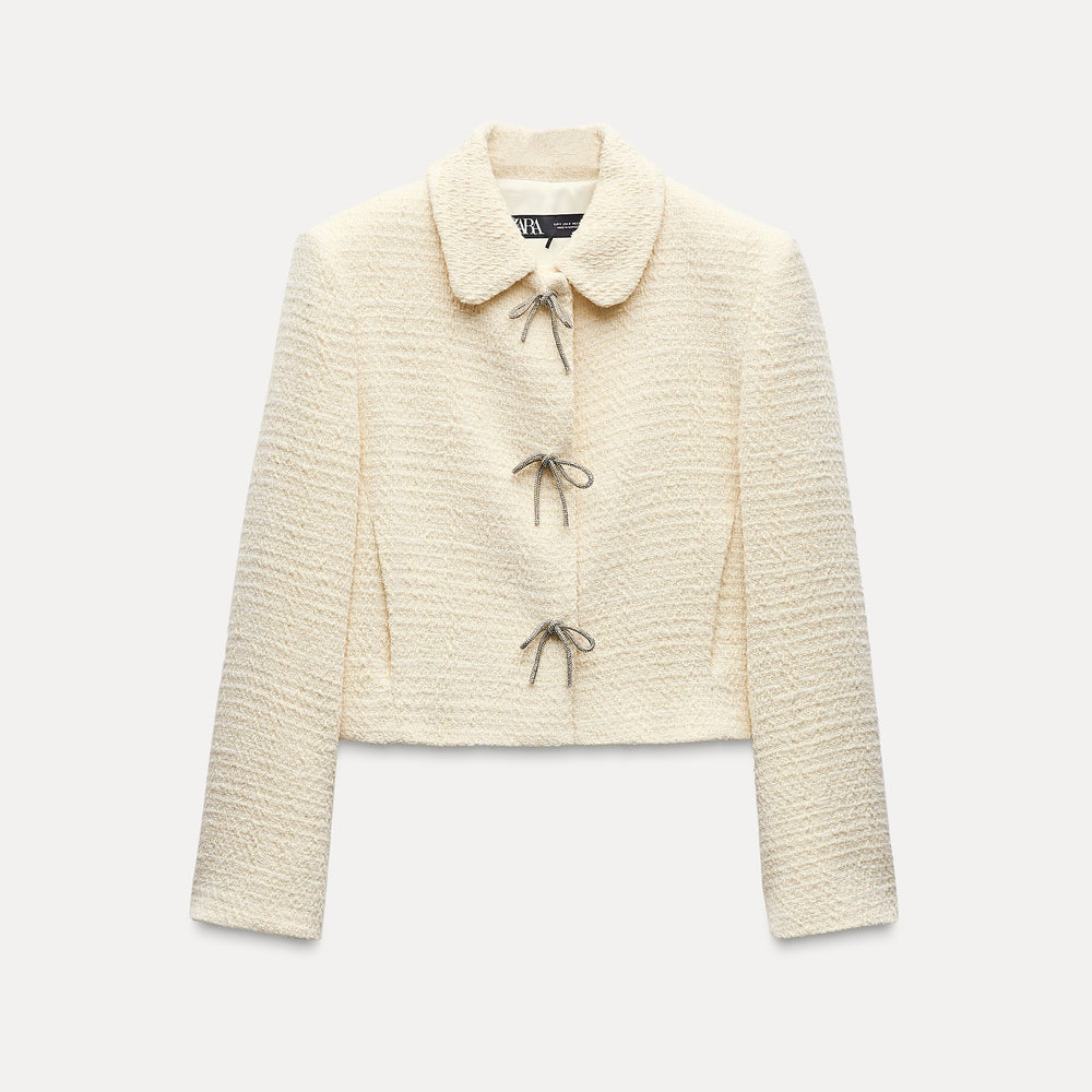 Moudda ZARA - Veste tissu brut strass nœud - Tunisie 2