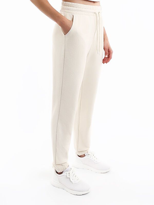 Moudda LC Waikiki - Pantalon en jersey Femme Beige clair - Tunisie 4